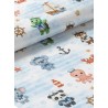 Tissu coton imprimé pour enfants Marinière - Certifié Oeko-Tex® Mercerie des Princesses