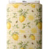 Tissu coton imprimé Citron Aquarelle- Certifié Oeko-Tex® Mercerie des Princesses