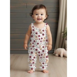  Tissu coton imprimé pour enfants Floral Bunny Garden - Certifié Oeko-Tex® Mercerie des Princesses