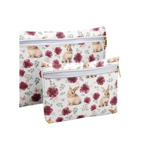  Tissu coton imprimé pour enfants Floral Bunny Garden - Certifié Oeko-Tex® Mercerie des Princesses