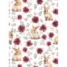  Tissu coton imprimé pour enfants Floral Bunny Garden - Certifié Oeko-Tex® Mercerie des Princesses