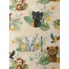 Tissu coton imprimé pour enfants Le Petit Livre de la Jungle Beige - Certifié Oeko-Tex® Mercerie des Princesses