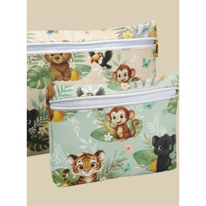  Tissu coton imprimé pour enfants Le Petit Livre de la Jungle Beige - Certifié Oeko-Tex® Mercerie des Princesses