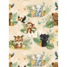  Tissu coton imprimé pour enfants Le Petit Livre de la Jungle Beige - Certifié Oeko-Tex® Mercerie des Princesses