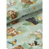  Tissu coton imprimé pour enfants Le Petit Livre de la Jungle Vert - Certifié Oeko-Tex® Mercerie des Princesses