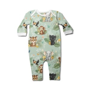  Tissu coton imprimé pour enfants Le Petit Livre de la Jungle Vert - Certifié Oeko-Tex® Mercerie des Princesses