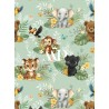  Tissu coton imprimé pour enfants Le Petit Livre de la Jungle Vert - Certifié Oeko-Tex® Mercerie des Princesses