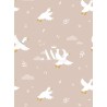  Tissu coton imprimé pour enfants Oies Fond Beige - Certifié Oeko-Tex® Mercerie des Princesses