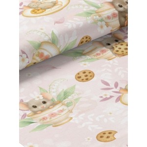  Tissu coton imprimé pour enfants Cookies Party - Certifié Oeko-Tex® Mercerie des Princesses
