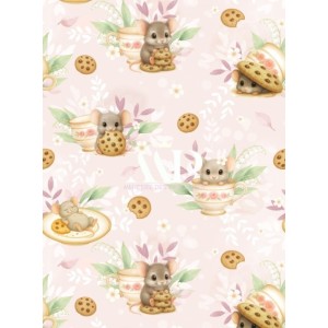  Tissu coton imprimé pour enfants Cookies Party - Certifié Oeko-Tex® Mercerie des Princesses