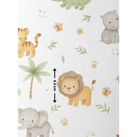 Tissu coton imprimé pour enfants Petite Savane - Certifié Oeko-Tex® Mercerie des Princesses