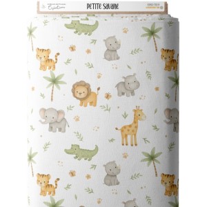  Tissu coton imprimé pour enfants Petite Savane - Certifié Oeko-Tex® Mercerie des Princesses