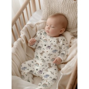  Tissu coton dinosaures pastel Dinoland Oeko-Tex – T-Rex