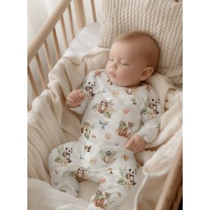  Tissu jungle pastel animaux bébé – Coton Oeko-Tex – Création couture enfant- Certifié Oeko-Tex® Mercerie des Princesses