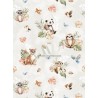  Tissu jungle pastel animaux bébé – Coton Oeko-Tex – Création couture enfant- Certifié Oeko-Tex® Mercerie des Princesses