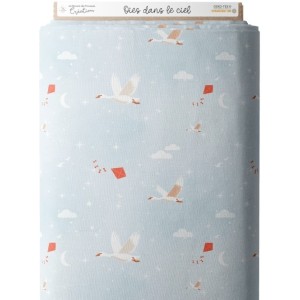  oies blanches– Création douce enfant- Certifié Oeko-Tex® Merceri