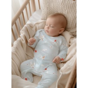  oies blanches– Création douce enfant- Certifié Oeko-Tex® Merceri