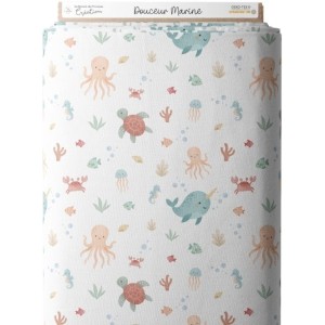 Tissu Douceur Marine bébé – Narval