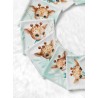 Panneau Lingettes Bébé Girafe Pastel Vert D'eau