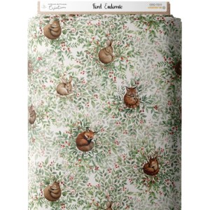 Tissu coton imprimé pour enfants Forêt Endormie - Certifié Oeko-Tex® Mercerie des Princesses