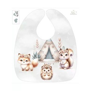 Coupon Bavoir Amis des Bois Boho – Bébé 3-12 mois – Coton Oeko-Tex® à coudre soi-même