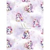  Tissu coton imprimé pour enfants Bébé Licorne Pastel Parme - Certifié Oeko-Tex® Mercerie des Princesses