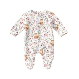  Tissu coton imprimé pour enfants Ecureuil et Papillon - Certifié Oeko-Tex® Mercerie des Princesses