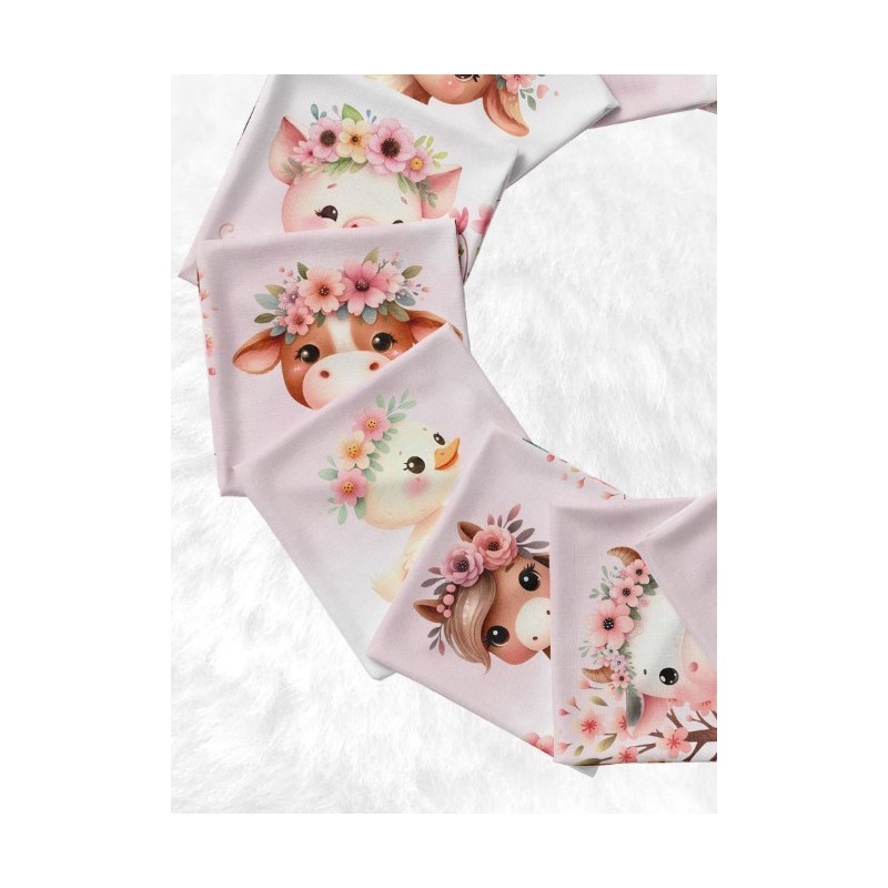 Panneau Lingettes Animaux De La Ferme Fleuri