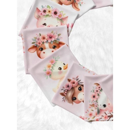 Panneau Lingettes Animaux De La Ferme Fleuri