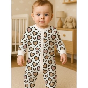  Tissu coton imprimé Coeur Leopard  - Certifié Oeko-Tex® Mercerie des Princesses