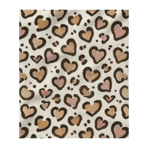  Tissu coton imprimé Coeur Leopard  - Certifié Oeko-Tex® Mercerie des Princesses