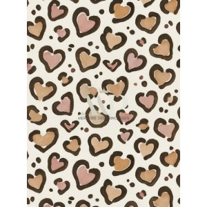  Tissu coton imprimé Coeur Leopard  - Certifié Oeko-Tex® Mercerie des Princesses