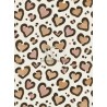  Tissu coton imprimé Coeur Leopard  - Certifié Oeko-Tex® Mercerie des Princesses