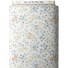 Tissu Lapins & Oies Fleurs Bleues Vintage - Coton Oeko-Tex pastel - Certifié Oeko-Tex® Mercerie des Princesses
