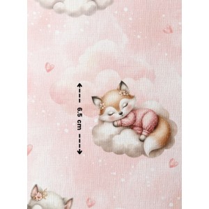  Tissu coton imprimé pour enfants Cloudy Dreams Pink - Certifié Oeko-Tex® Mercerie des Princesses