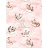  Tissu coton imprimé pour enfants Cloudy Dreams Pink - Certifié Oeko-Tex® Mercerie des Princesses