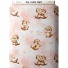  Tissu coton imprimé pour enfants Bébé Loutres Pastel Corail - Certifié Oeko-Tex® Mercerie des Princesses