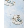 Tissu coton imprimé pour enfants Cloudy Dreams Blue - Certifié Oeko-Tex® Mercerie des Princesses