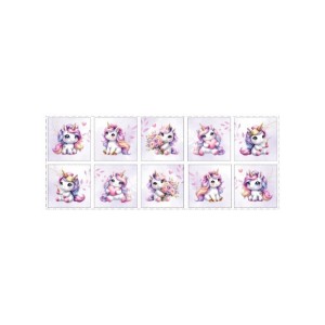 Lingettes Bébé Licorne Pastel Parme