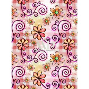  Tissu coton imprimé Fleurs Colorées Aquarelles - Certifié Oeko-Tex® Mercerie des Princesses