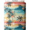Tissu coton imprimé Tropicale Beach - Certifié Oeko-Tex® Mercerie des Princesses