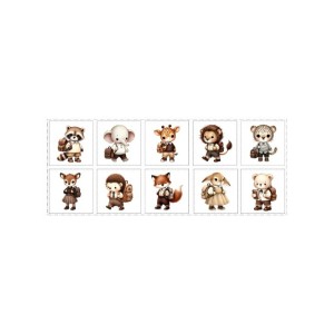 Panneau Lingettes Petit Animaux à L'Ecole