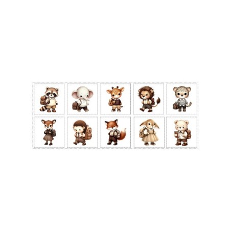 Panneau Lingettes Petit Animaux à L'Ecole