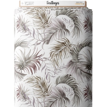 Tissu coton imprimé Feuillages - Certifié Oeko-Tex® Mercerie des Princesses