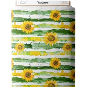 Tissu coton imprimé Sunflower - Certifié Oeko-Tex® Mercerie des Princesses