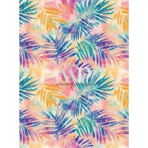  Tissu coton imprimé Tropical - Certifié Oeko-Tex® Mercerie des Princesses