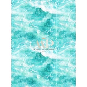  Tissu coton imprimé Océan - Certifié Oeko-Tex® Mercerie des Princesses