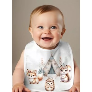 Coupon Bavoir Amis des Bois Boho – Bébé 3-12 mois – Coton Oeko-Tex® à coudre soi-même