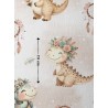  Tissu coton imprimé pour enfants Dino Boho - Certifié Oeko-Tex® Mercerie des Princesses