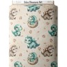 Tissu coton imprimé pour enfants Bébés Dinosaures Vert - Certifié Oeko-Tex® Mercerie des Princesses